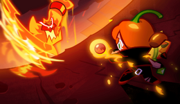 The Treasure of Legends Cutscene Art with Habanero Cookie and Picky Pyro-tiger