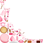 Cherry Blossom Cookie (and Tea Cup)'s sprite sheet.