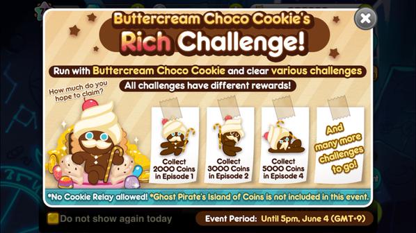 Buttercream Choco Cookie's Rich Challenge | Cookie Run Wiki | Fandom