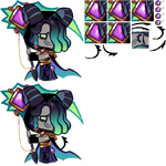Licorice Cookie's Aberrant Conjurer stand sprite sheet.