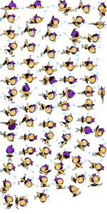 Skating Queen Cookie's sprite sheet for Halloween.