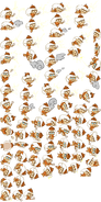 Cream Puff Cookie's sprite sheet for Halloween.