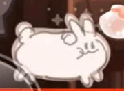 A gif of Moon Rabbit Cookie's WIP sprites caught in .