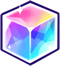 A large Rainbow Cube.