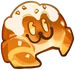 Craft golden croissant