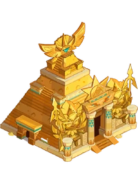 Dazzling golden cheese castle