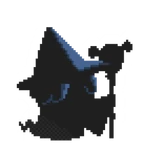 Wizard silhouette pixel
