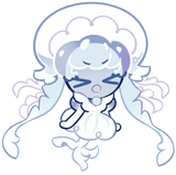 Frilled jellyfish angry