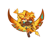 Golden cheese proudly