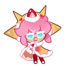 Strawberry crepe annoyed