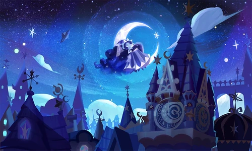 Eternal city of wizards cutscene moonlight sleeping