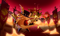 Best Served Cold Event Background with Chili Pepper Cookie