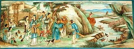 Depiction of the tale on a painting from the Long Corridor, Summer Palace, Beijing