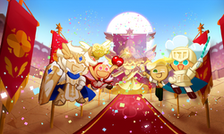 Flawless Victory Event Background Characters↕ Angel Cookie Cherry Cookie Sparkling Cookie Knight Cookie