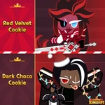 CRK Promo Art Who to Spend Cookiemas with.jpg (137 KB) "Which of these two grumps would you rather spend the holidays with?" Poll against Red Velvet Cookie