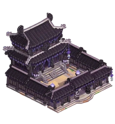 Solemn dark cacao castle