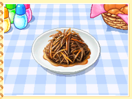 Sliced Burdock Root as it appears in Cooking Mama 2: Dinner with Friends