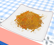 Sliced Burdock Root as it appears in Cooking Mama: World Kitchen