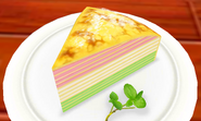 Colorful Mille Crêpe as it appears in Cooking Mama: Sweet Shop