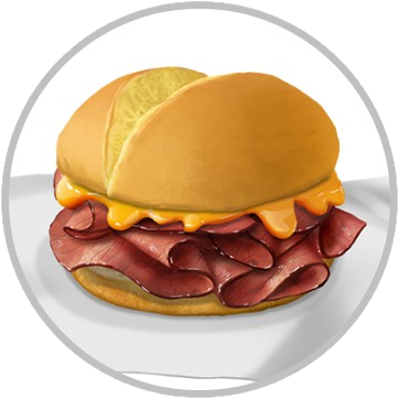 Stylized Vector Illustration Roast Beef Sandwich Stock