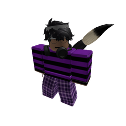 Emo Roblox black head with black antlers, black mess