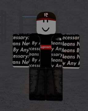 Black supreme pants roblox hotsell