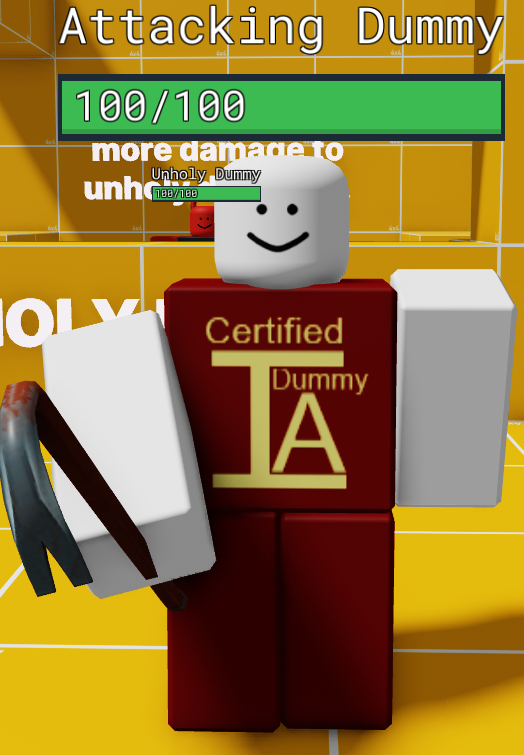 Combat Dummy (Uncertified), Roblox Item Asylum Wiki