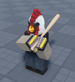 jacket from hotline miami B) (ik its supposed to be a bat but i cant buy  bat since it cost like 100 robux so sword will do) : r/RobloxAvatarReview