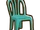 Blue plastic chair