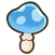 Blue mushroom decor