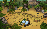 The Tree Place. Here you can play Dino Dig for free digoins or dino transformations. You can visit other player's huts. You can use the Time Trekker to warp to another prehistoric room.