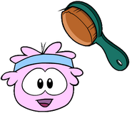 Pink Puffle brushed