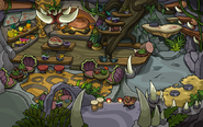 The Yum Yum restaurant. Here you can feed your virtual dinosaur in a variety of foods.