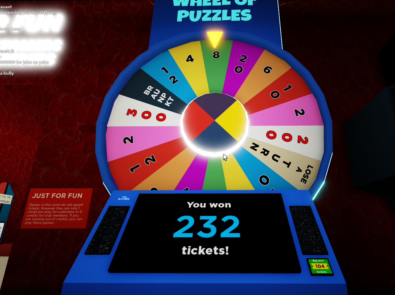 Wheel of Puzzles, Cornerstone Arcade Roblox Wiki