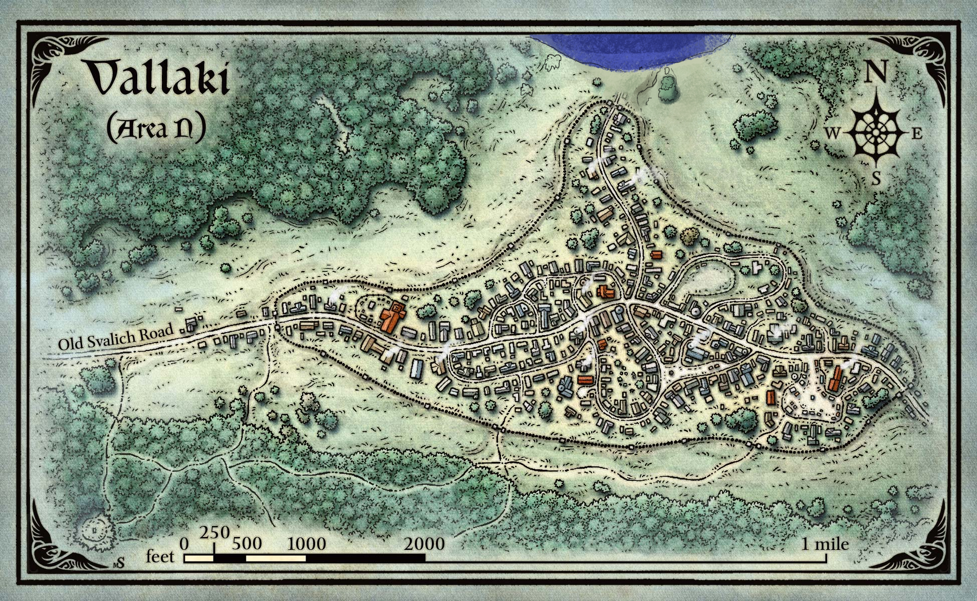 The largest city in Barovia, it is home to between 750 and 1000 residents