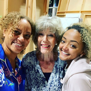 Angela Griffin on set return 2019