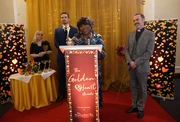  receives her award