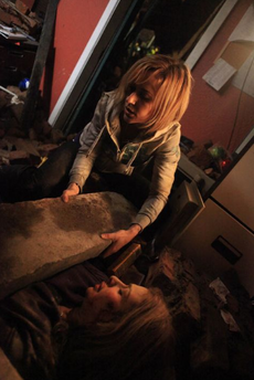 : Sunita is found by  after becoming trapped in the  following the tram crash