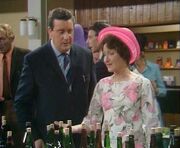 Emily gets drunk when judging the wine in the  flower show