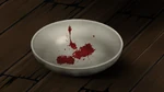 Ayumi and Naomi put their blood in the dish