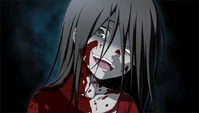 Sachiko covered in blood