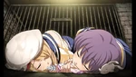 Ran and Azusa unconscious in the dungeon