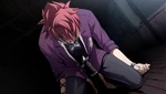 Kai Shimada slumped over, impaled with his own knife