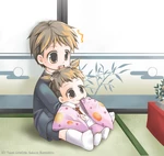 Art of young Yuka and Satoshi Mochida by Sakuya Kamishiro