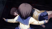 Naomi finding Seiko's beheaded corpse.