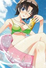 Yui in swimsuit in Corpse Party: BLOOD DRIVE Complete Series Fanbook