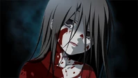 Sachiko covered in blood
