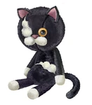 High quality art of the black cat plushie from Charafre.