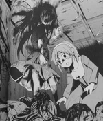 Sachiko hovering over Yuka Mochida.