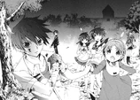 Sakutaro and others in Curse 15 cover